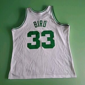 Celtics Larry Bird Mitchell Ness White 85-86 NBA Swingman Jersey Size XL Read
